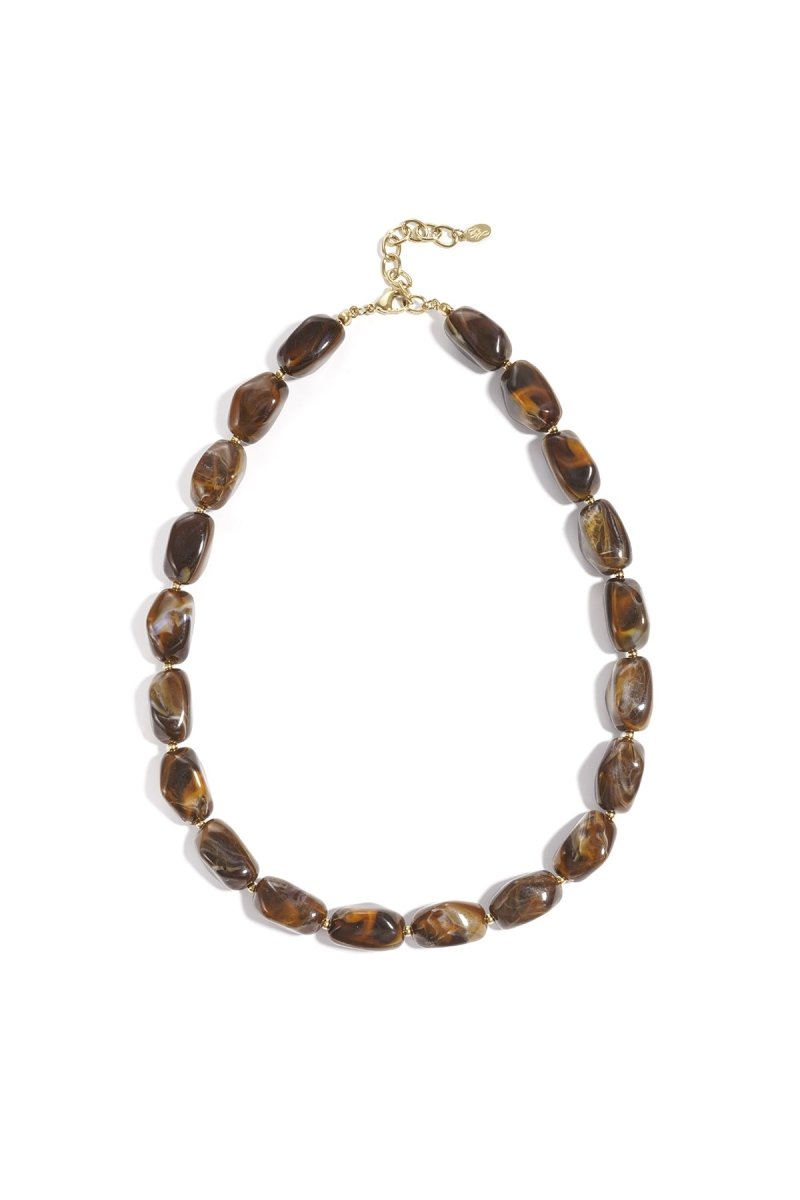 Ketting met oranje kralen - 4 kleurenRojaluxe