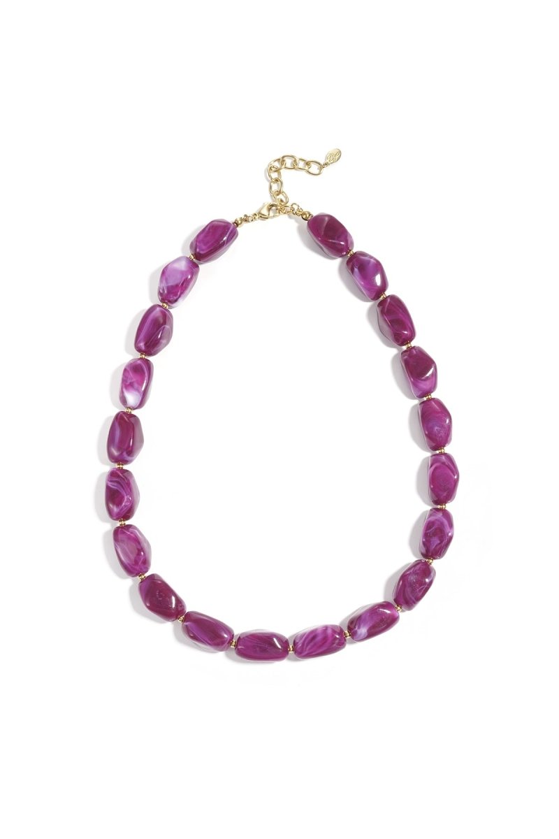 Ketting met oranje kralen - 4 kleurenRojaluxe