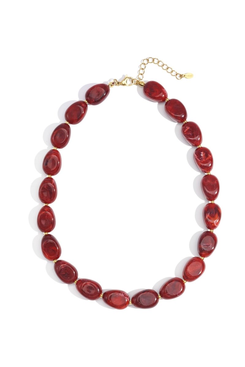 Ketting met ovale kralen - 3 kleurenRojaluxe