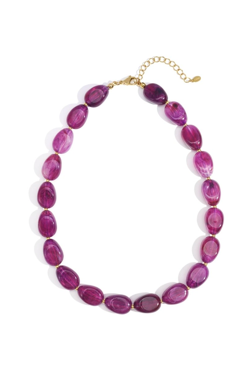 Ketting met ovale kralen - 3 kleurenRojaluxe