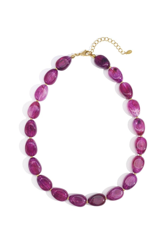 Ketting met ovale kralen - 3 kleurenRojaluxe