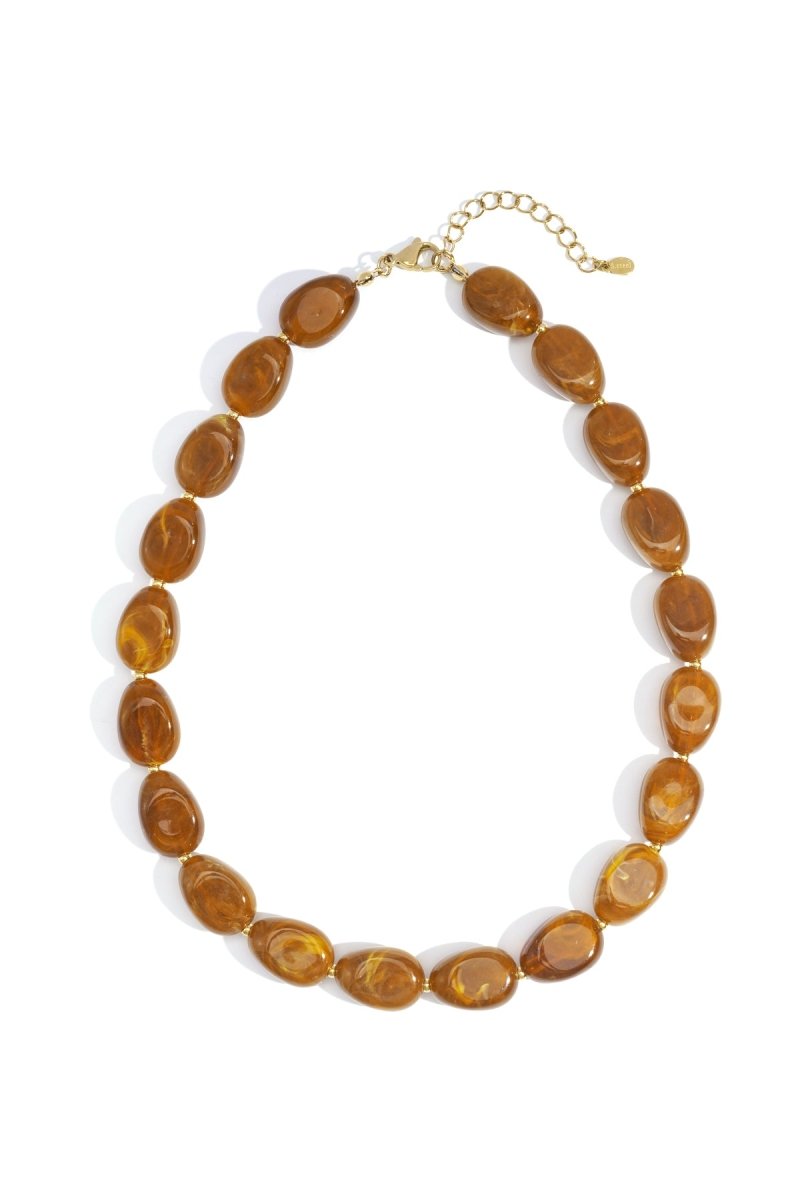 Ketting met ovale kralen - 3 kleurenRojaluxe