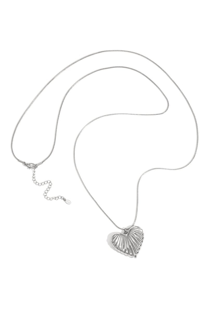 Ketting met rib hart - 2 kleurenRojaluxe