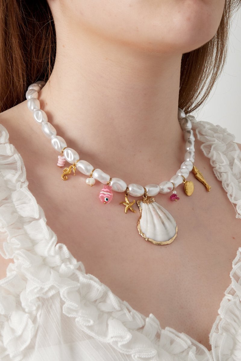 Ketting met schelpparelsRojaluxe