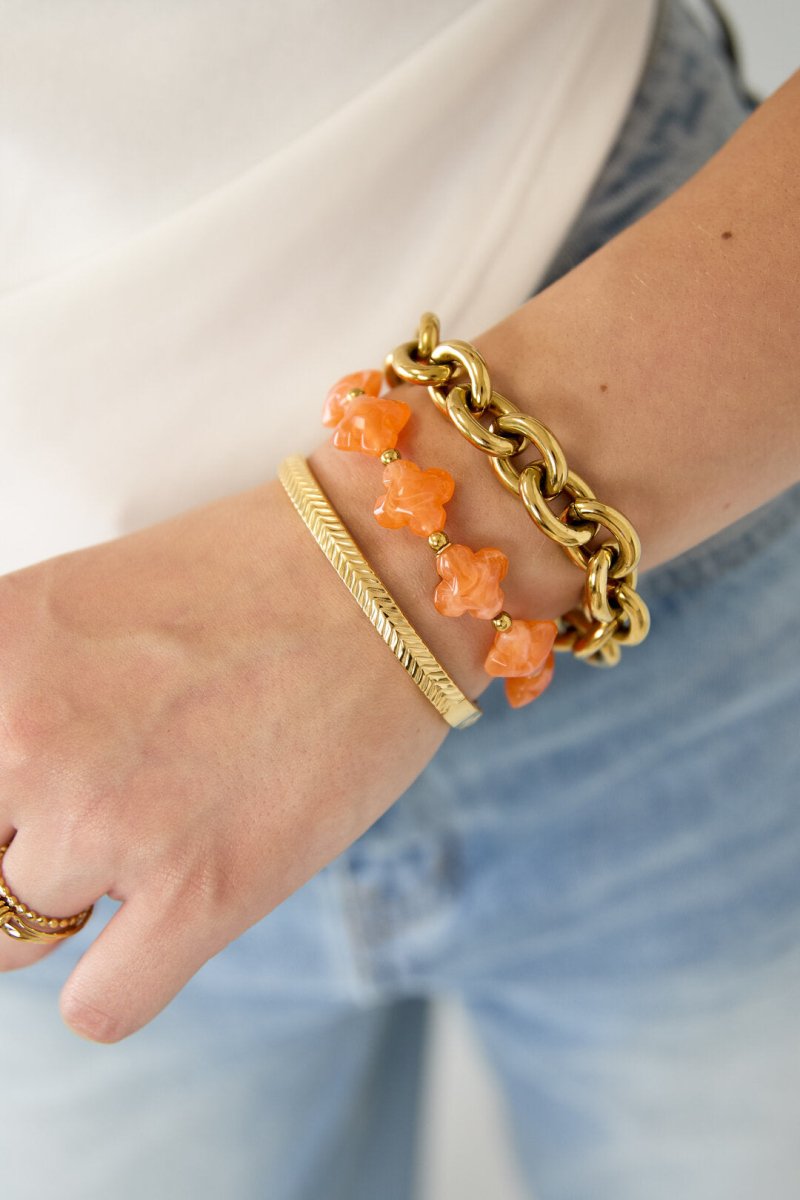 Kralenarmband met klaver kralen - 2 kleurenRojaluxe