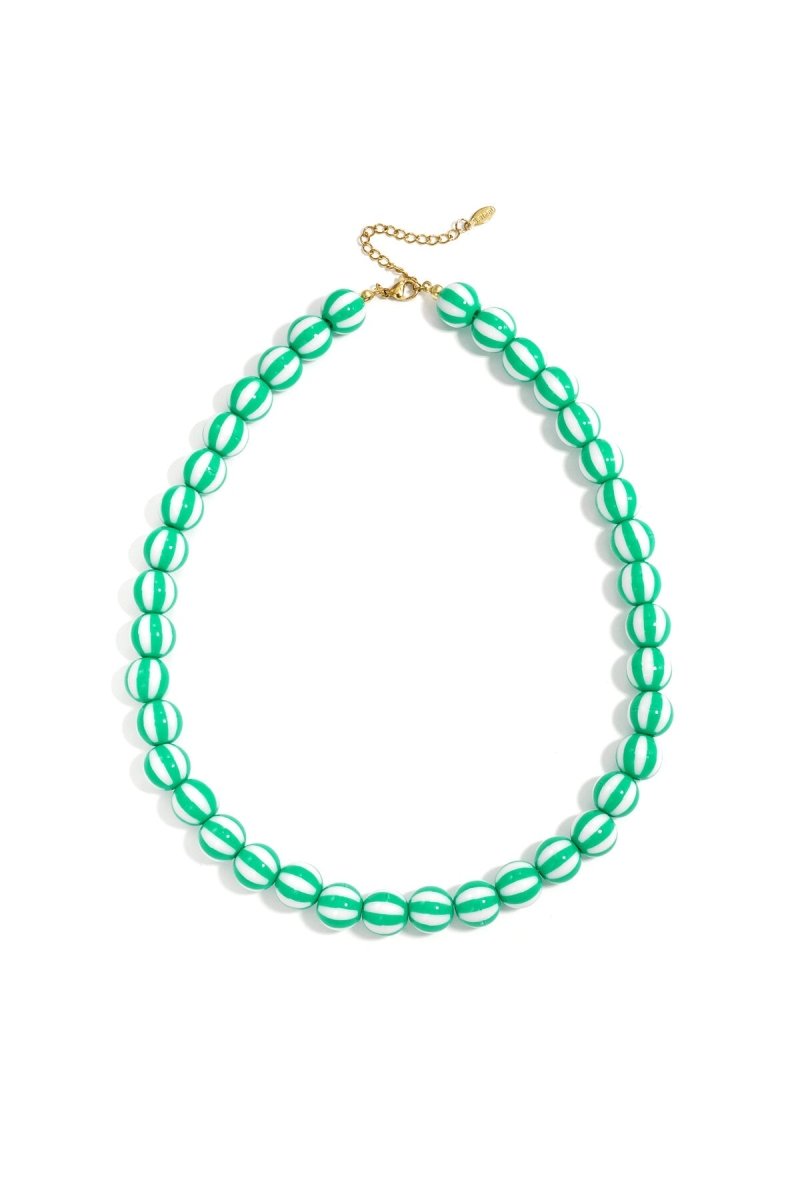 Kralenketting met gestreepte kralen - 4 kleurenRojaluxe