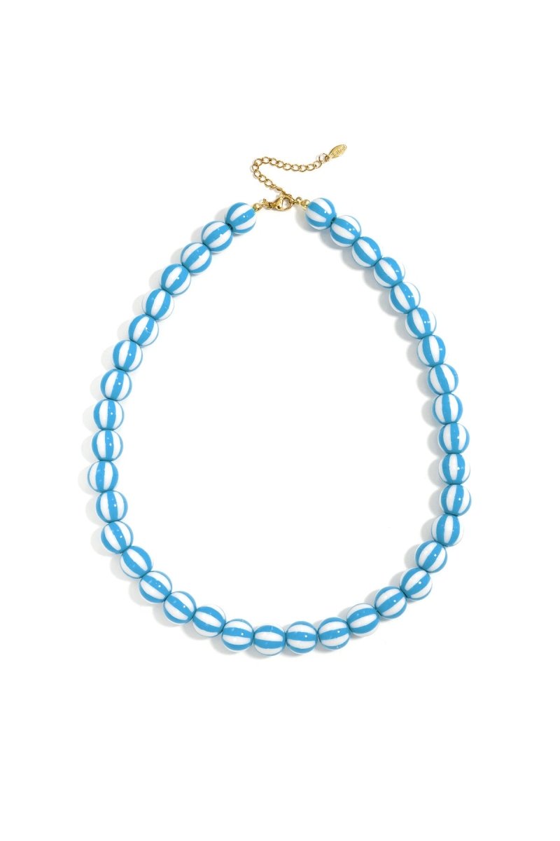 Kralenketting met gestreepte kralen - 4 kleurenRojaluxe