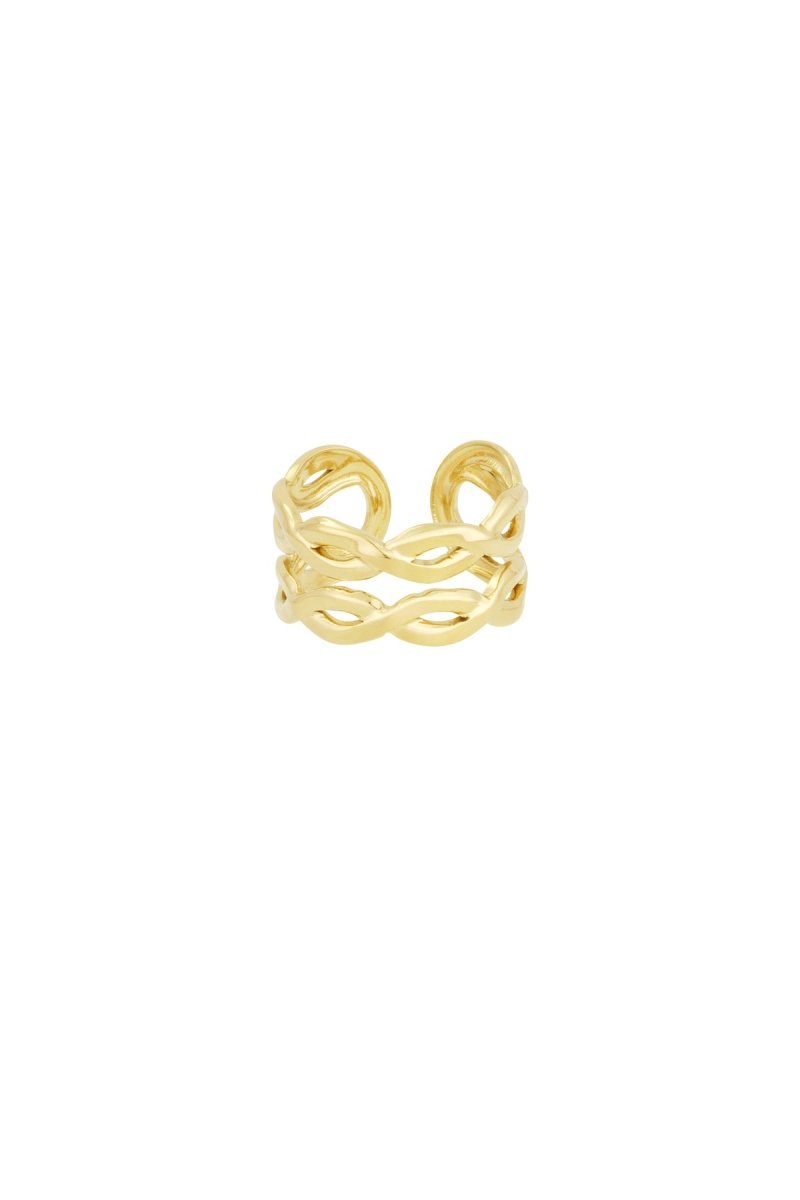 layered swirl ring - 2 kleurenRojaluxe