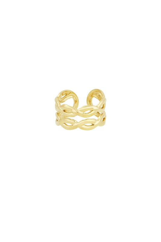layered swirl ring - 2 kleurenRojaluxe