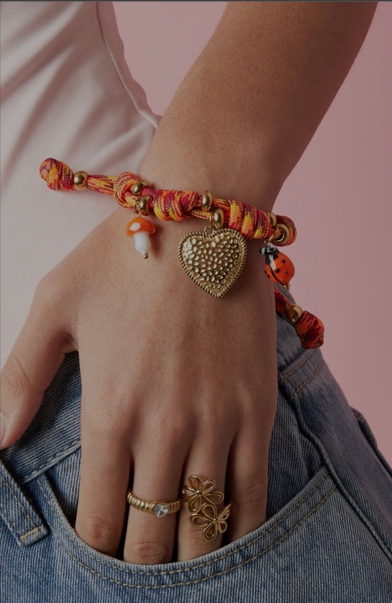 Lucky Heart Rope BraceletRojaluxe