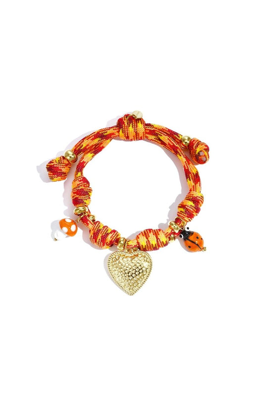 Lucky Heart Rope BraceletRojaluxe