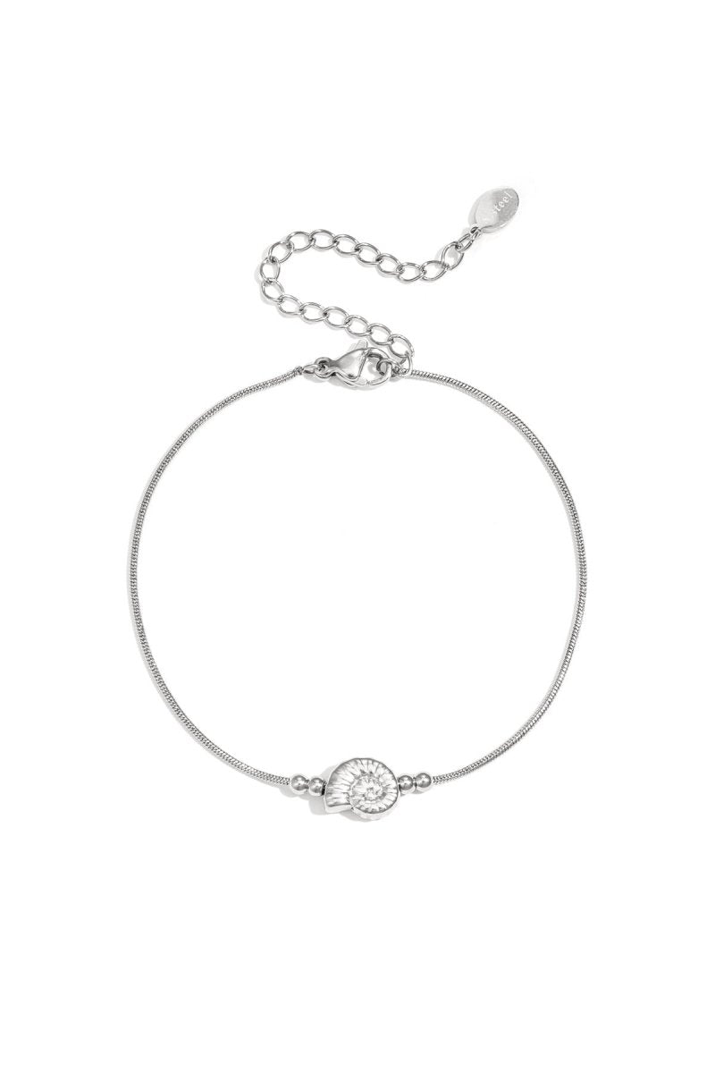 Minimalistische armband met spiraalschelpRojaluxe