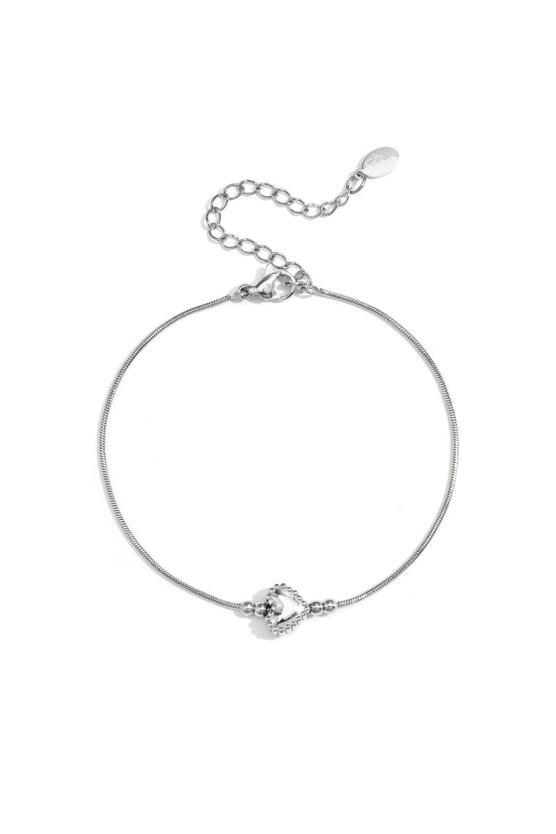 Minimalistische armband met versierd hartjeRojaluxe