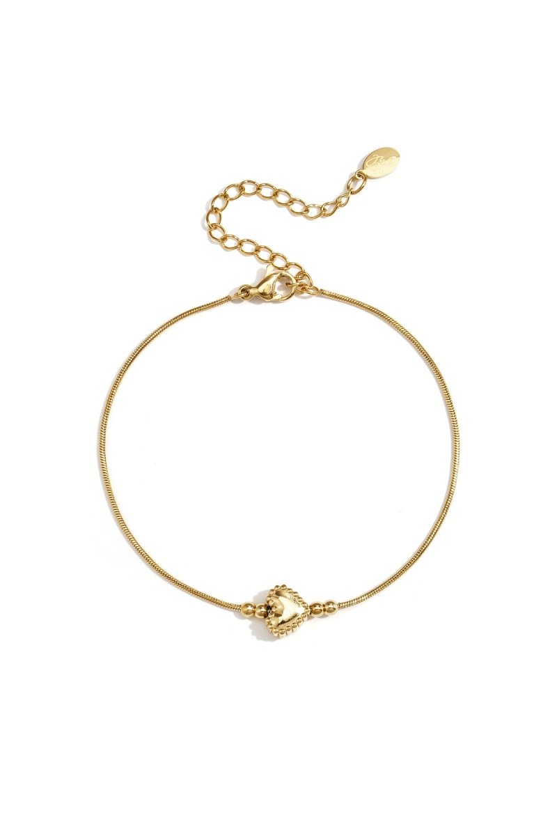 Minimalistische armband met versierd hartjeRojaluxe