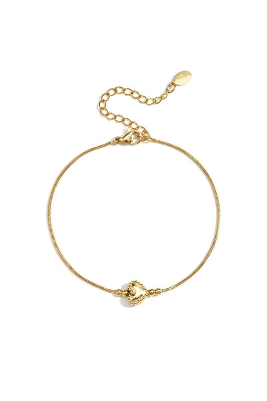 Minimalistische armband met versierd hartjeRojaluxe
