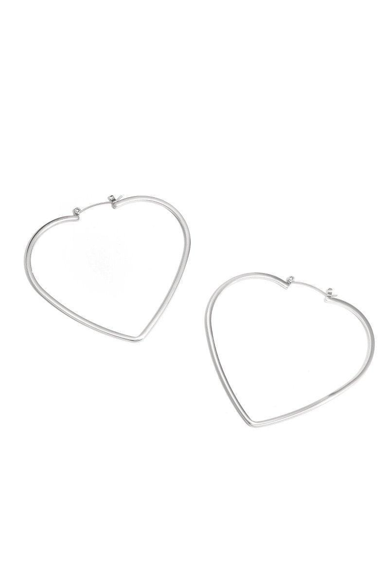 Minimalistische hart creolenRojaluxe