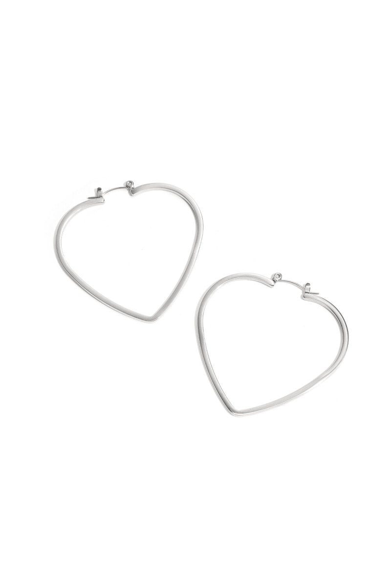 Minimalistische hart creolenRojaluxe