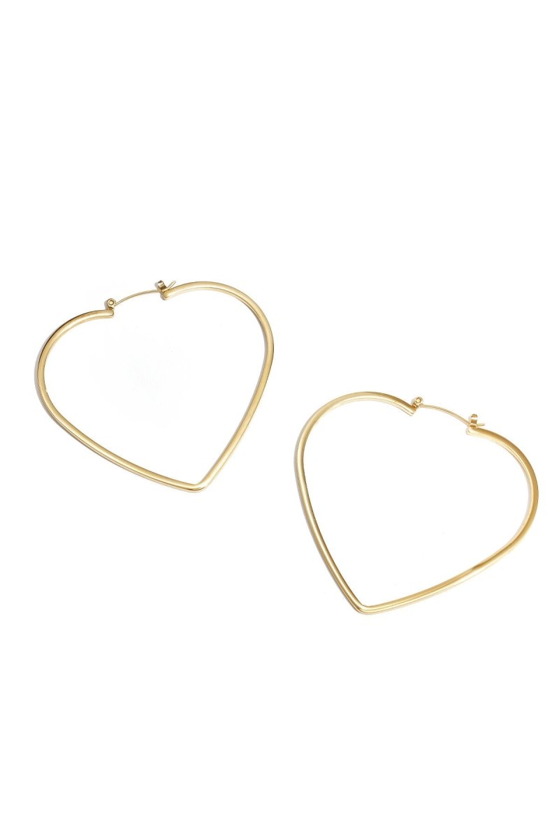 Minimalistische hart creolenRojaluxe