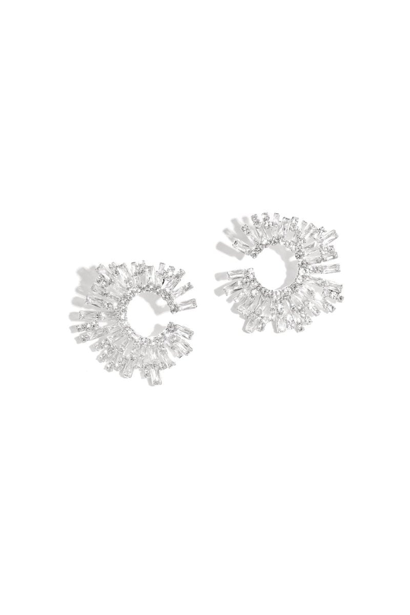 Oorbel met ronde hanger en stralend design - 2 kleurenRojaluxe