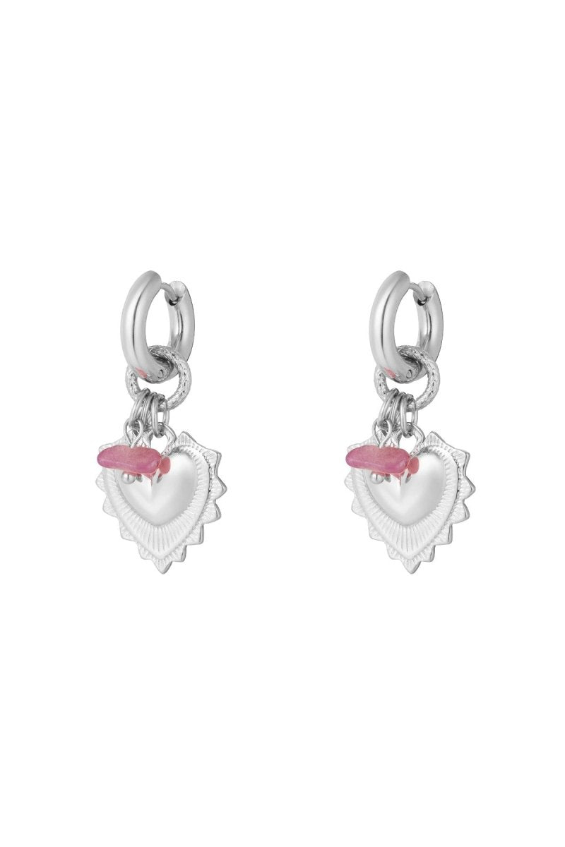 oorbellen bold heart - 2 kleurenRojaluxe