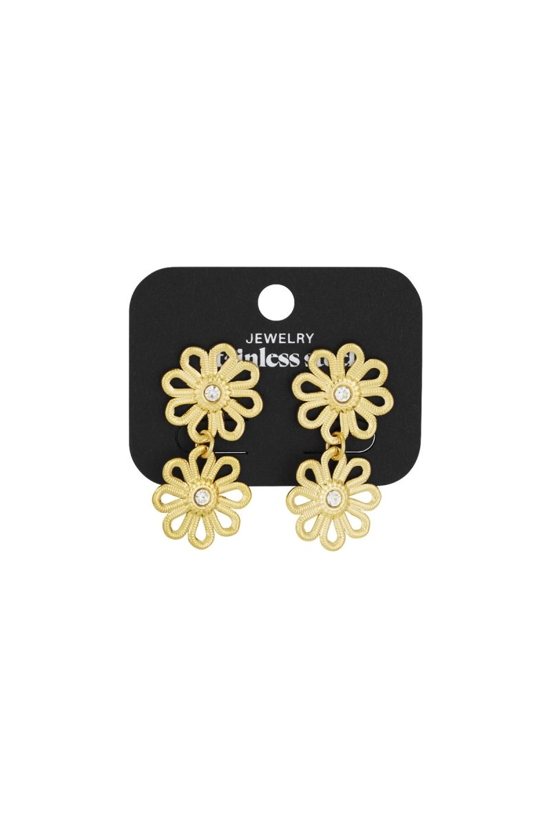 Oorbellen met BloemdesignRojaluxe