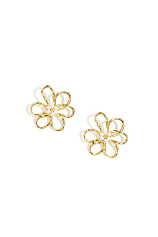 Oorbellen met BloemdesignRojaluxe