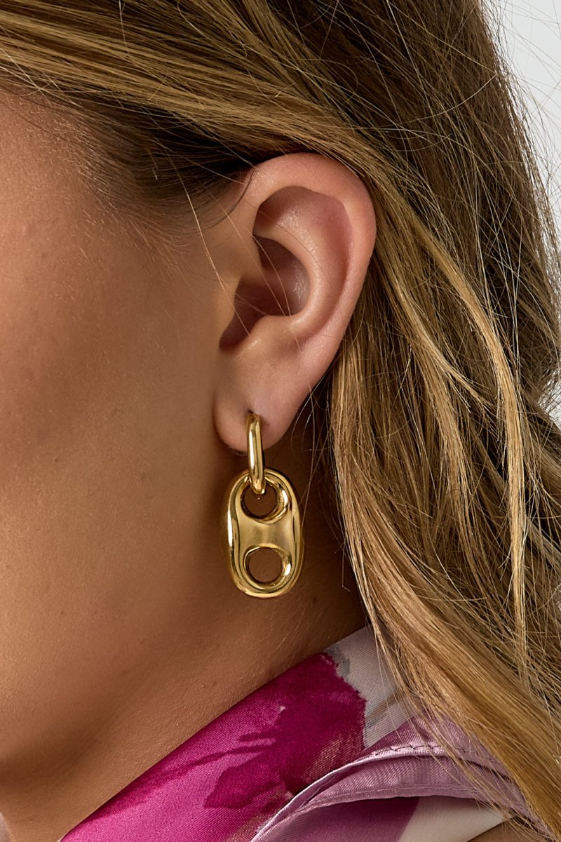 Oorbellen met knop detailRojaluxe