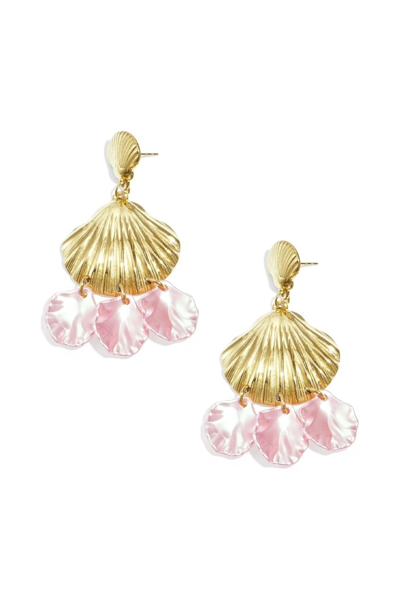 Oorbellen met schelpdetail en bloemvormige - 3 kleurenRojaluxe