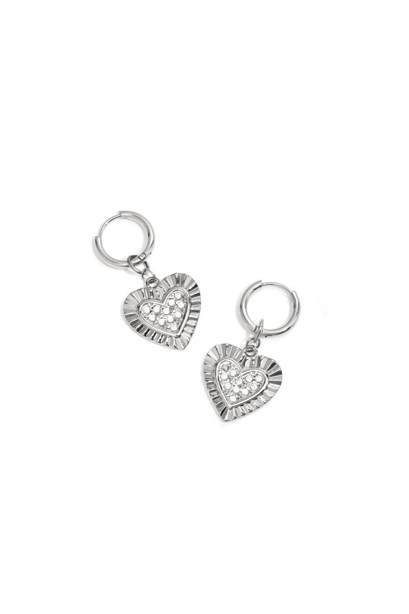 Oorringetjes met belegde stralende hartenRojaluxe