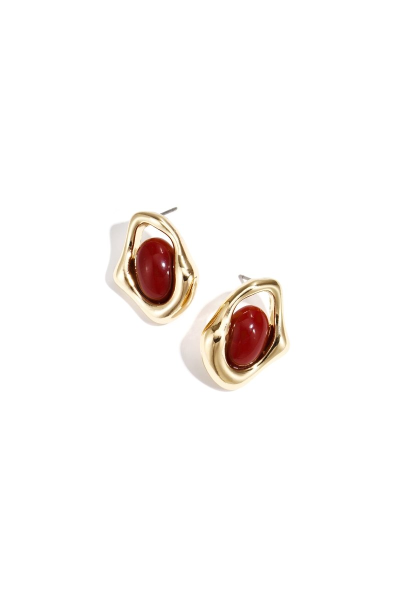 Organische Oval Stud OorbellenRojaluxe