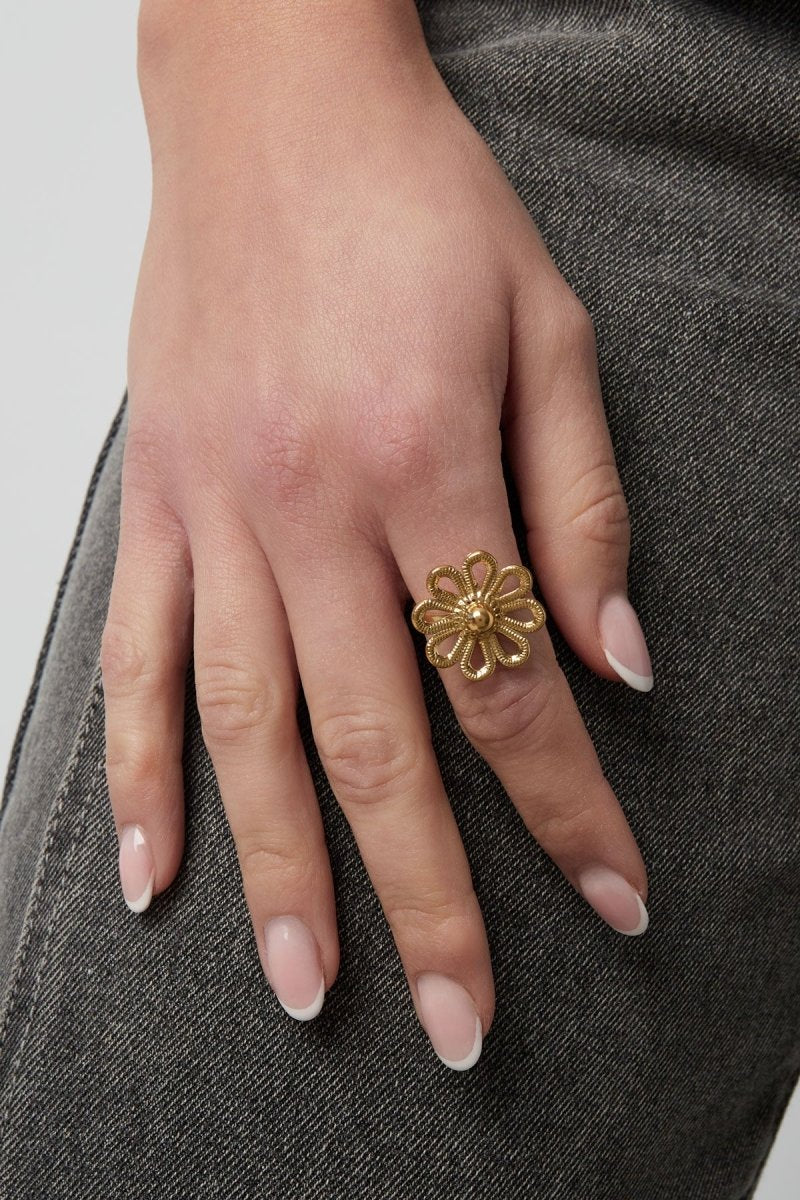 Ring met Bloemdesign - 2 kleurenRojaluxe