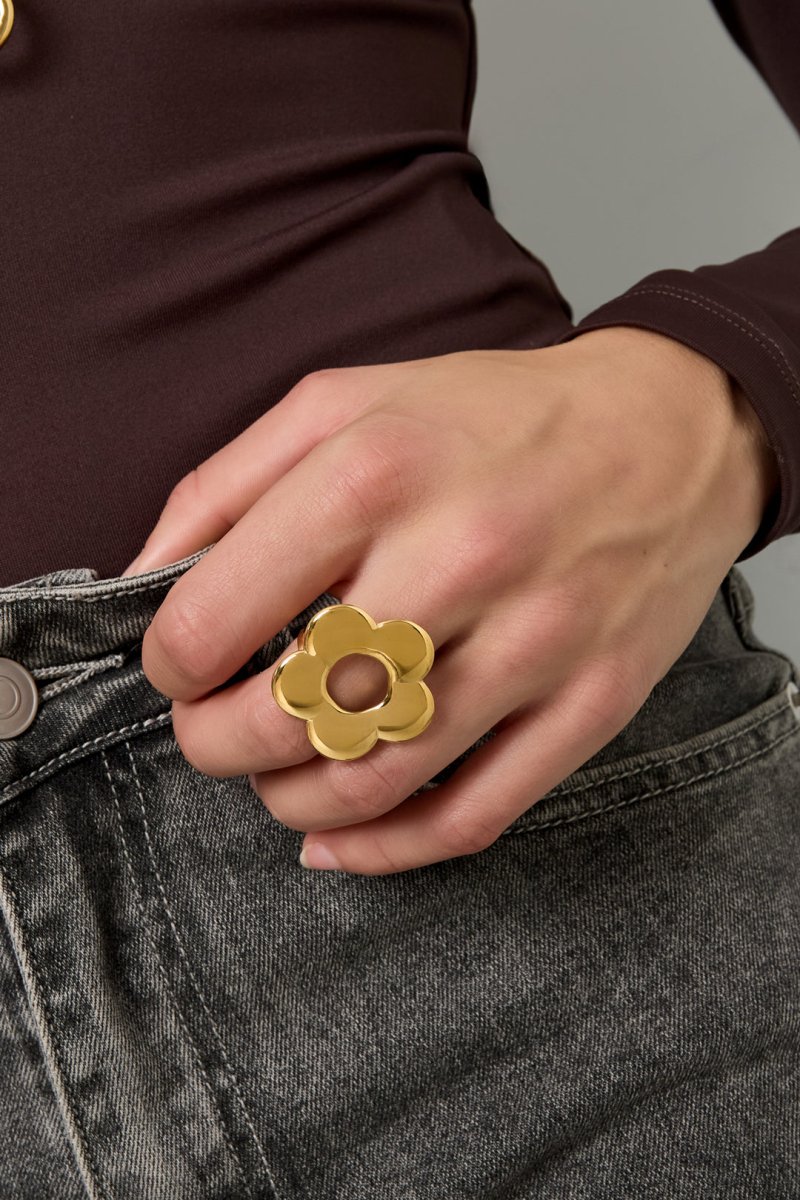 Ring met Bloemvormig Design - 2 kleurenRojaluxe