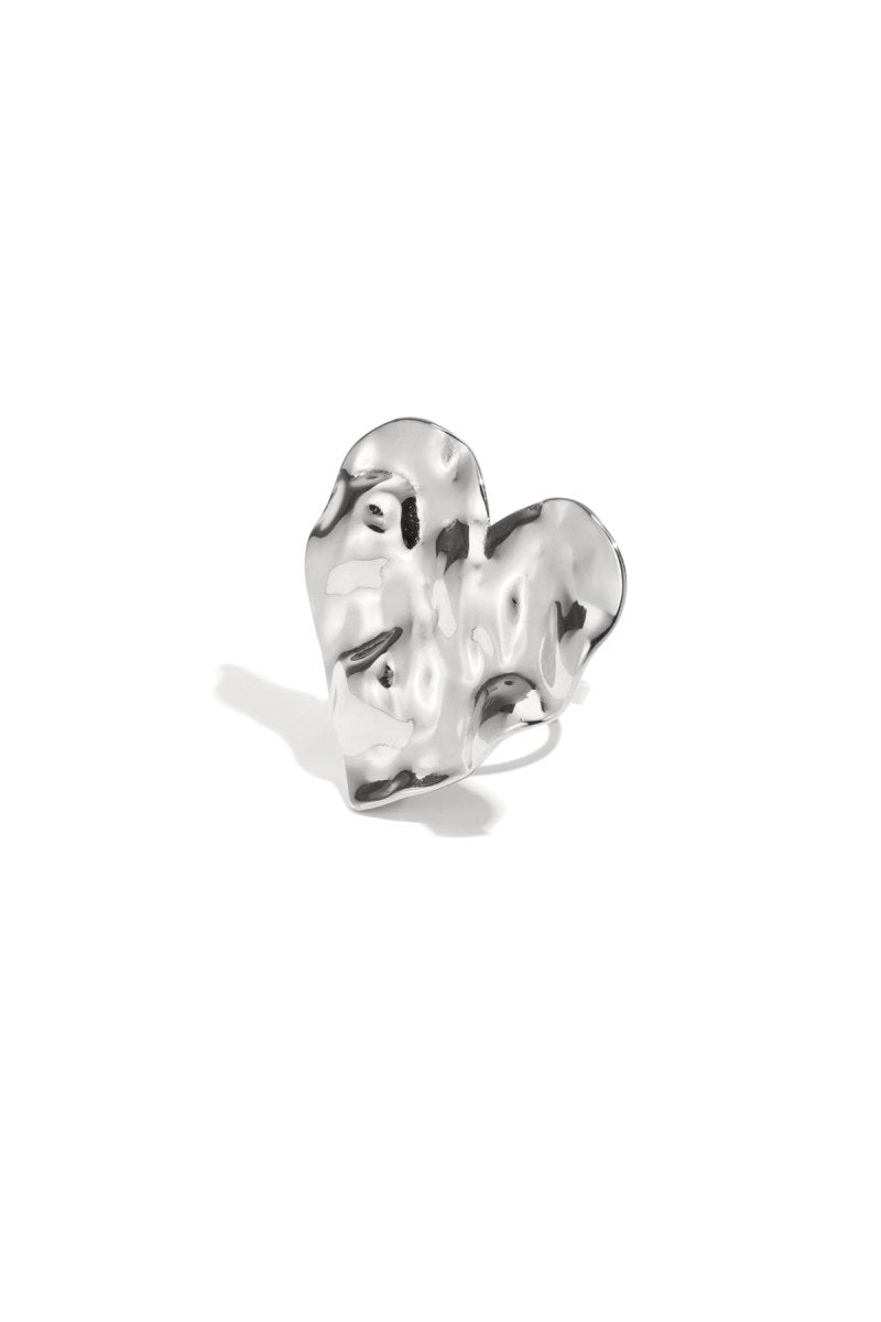 Ring met Gehamerd Hartdesign - 2 kleurenRojaluxe