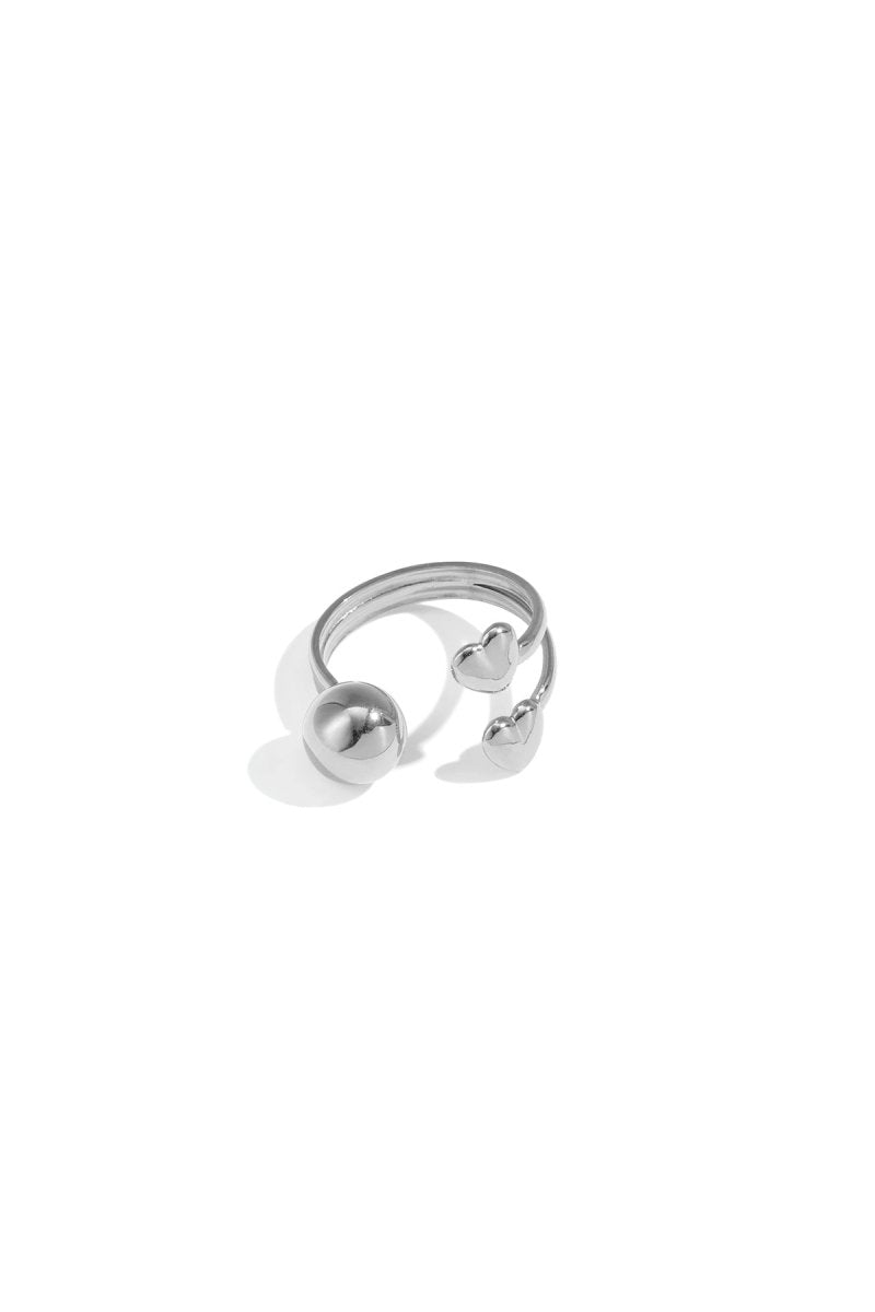 Ring met Hartjes en Bol Detail - 2 kleurenRojaluxe