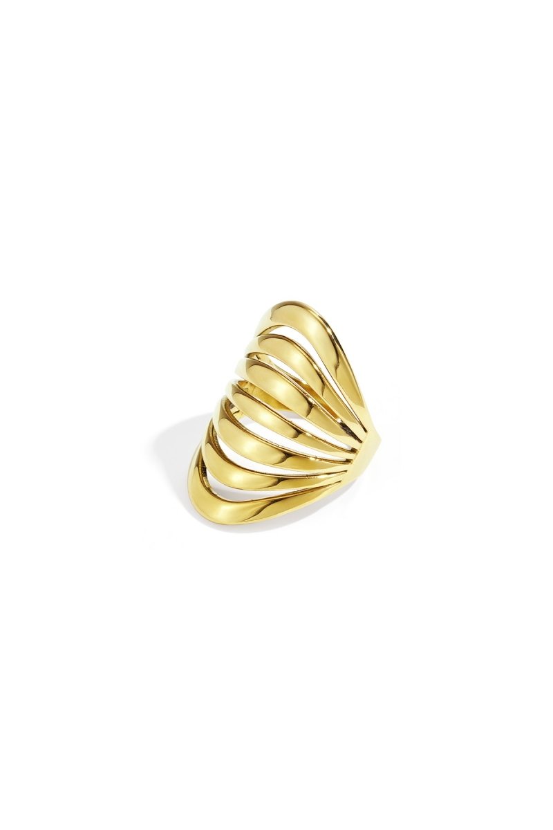 Ring met Open Golvend Design - 2 kleurenRojaluxe