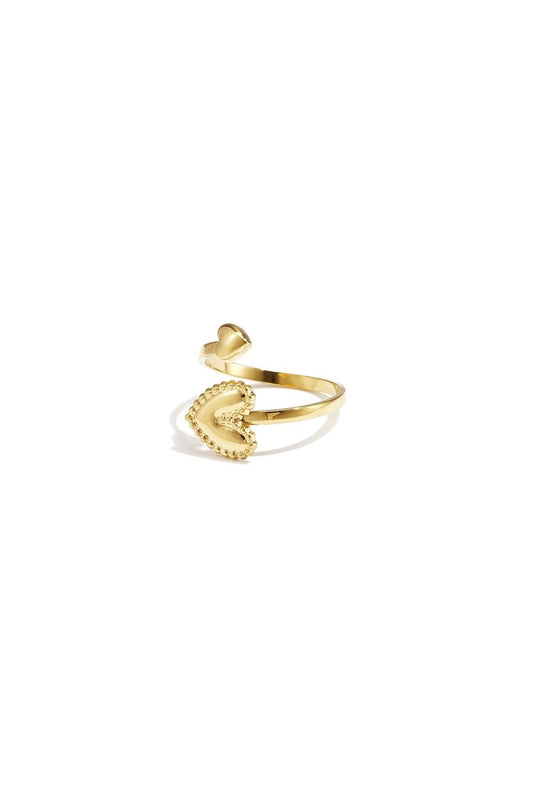 Ring met verstelbare hartenRojaluxe
