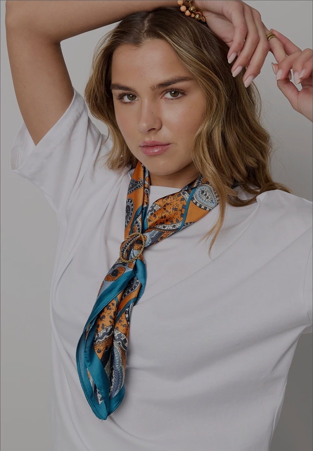 Zomersjaals met paisley-patroon, klassiek polyester, dagelijkse accessoires