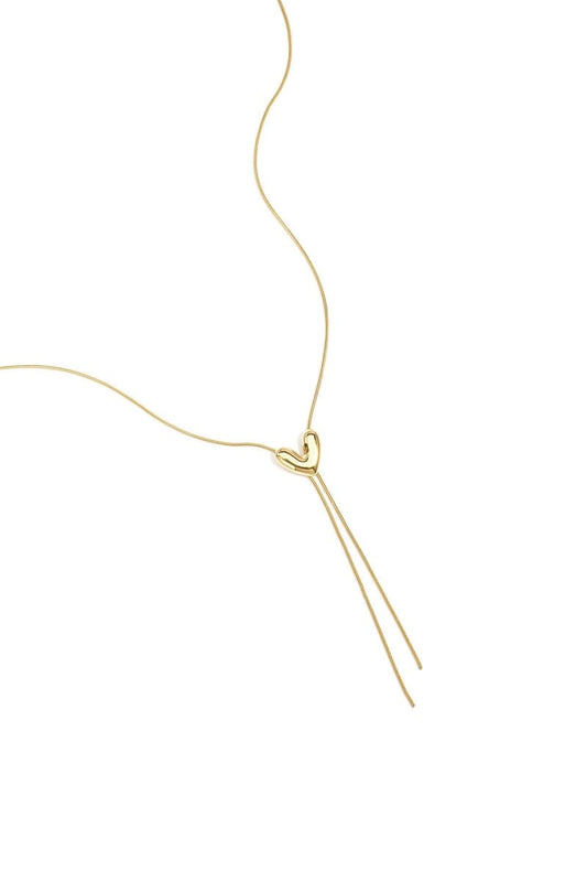 Roestvrijstalen hangerkettingen met hartvormige hanger, casual en eenvoudig model, dames sieraden.Rojaluxe