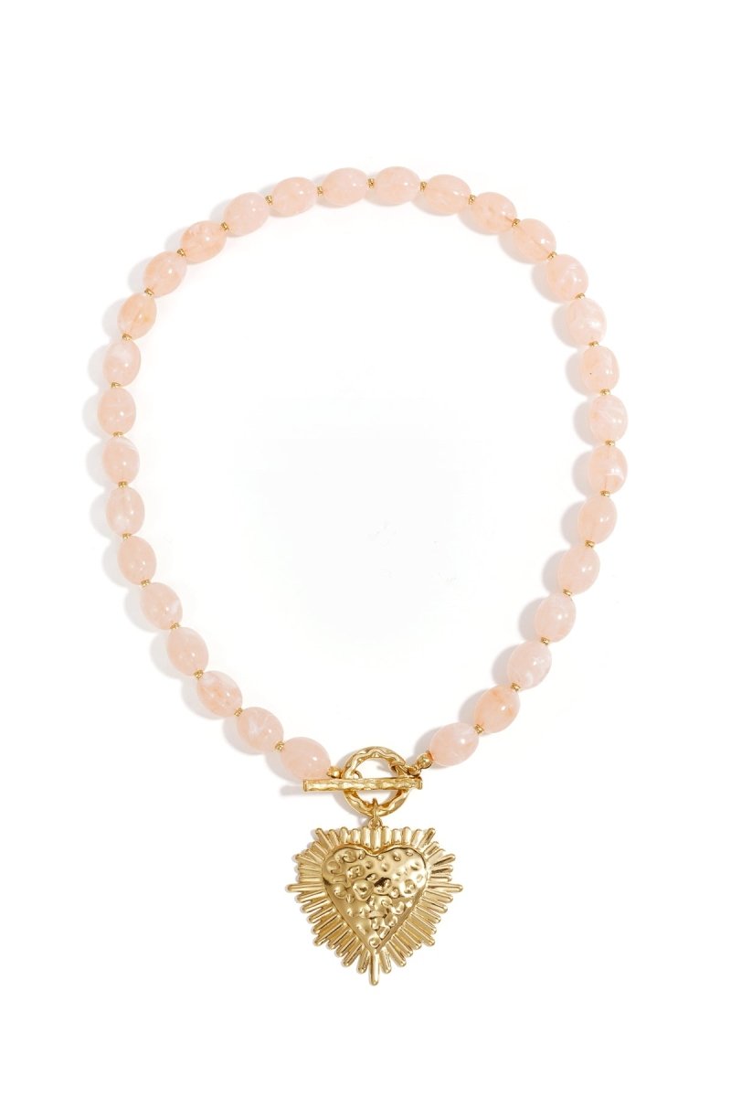Sacred Heart Bead Necklace - 2 kleurenRojaluxe