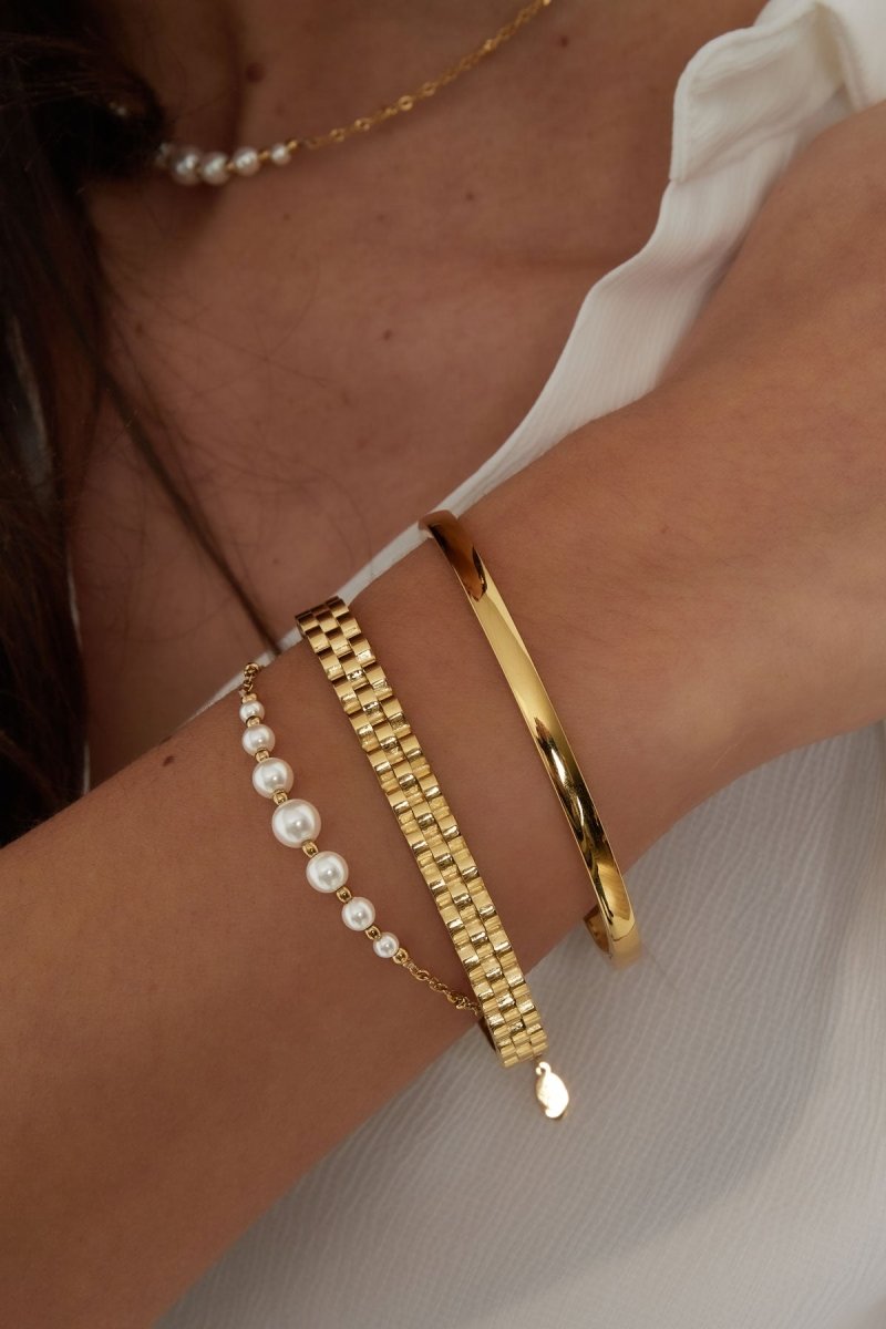 Scallop Edge Bangle - 2 kleurenRojaluxe