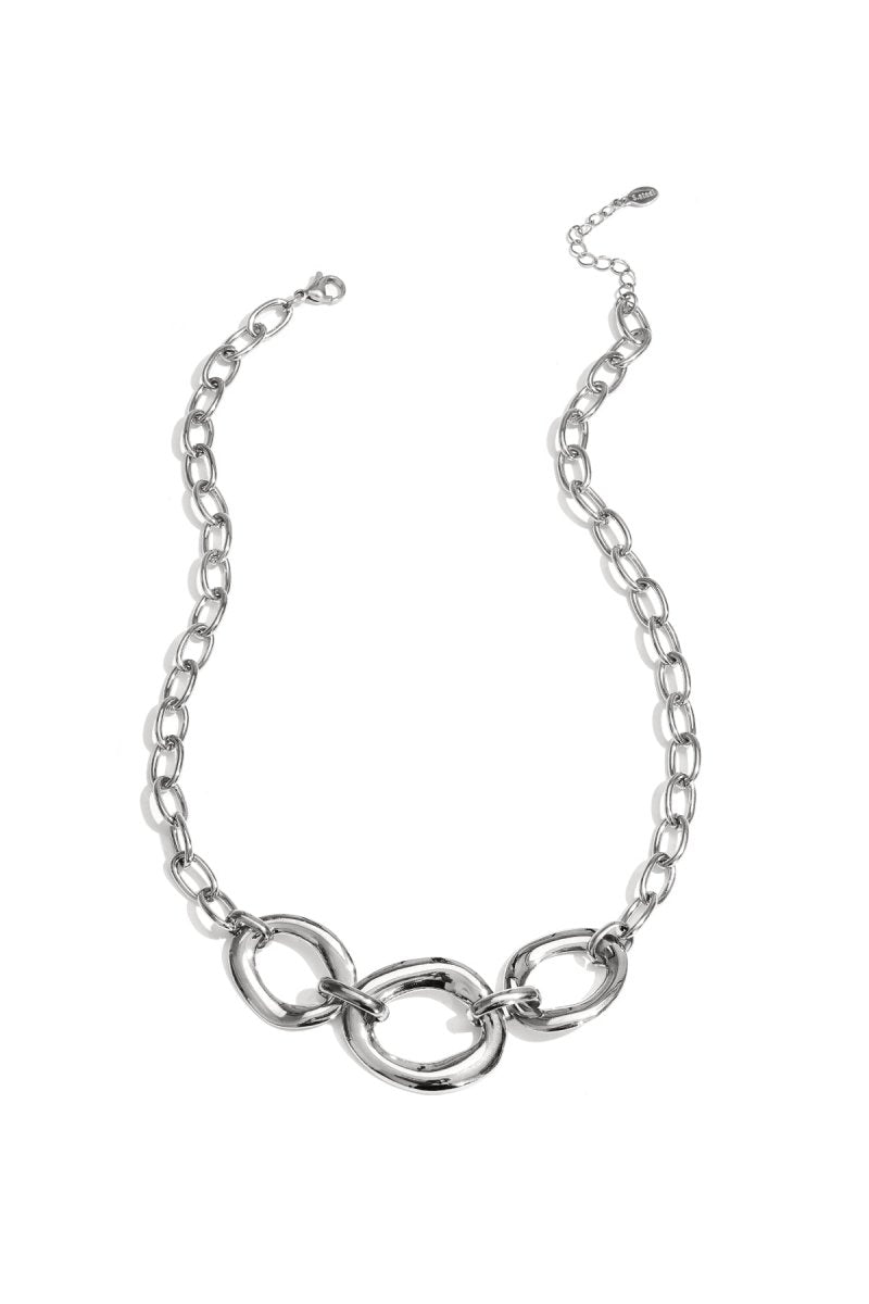 Schakelketting met 3 ronde schakels - 2 kleurenRojaluxe
