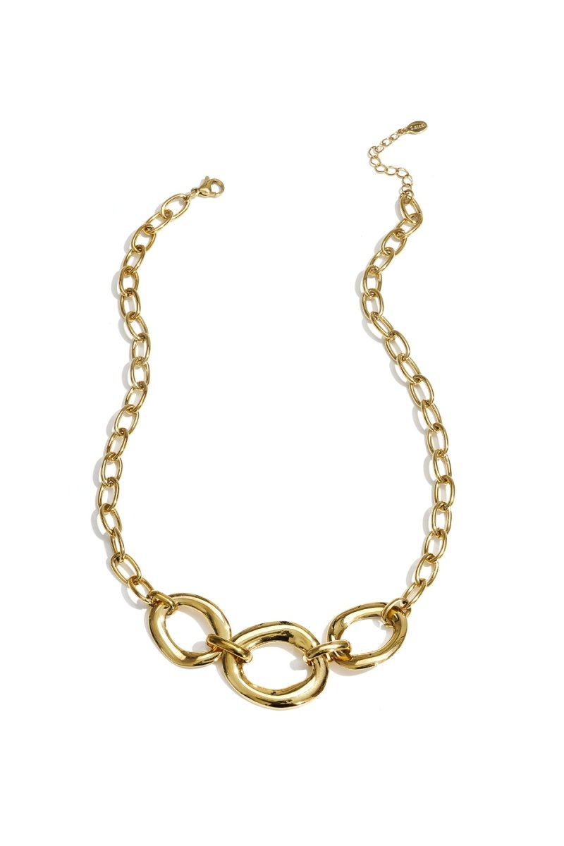 Schakelketting met 3 ronde schakels - 2 kleurenRojaluxe