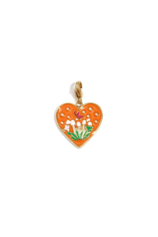 Sieraden bedel hart met tulpenRojaluxe