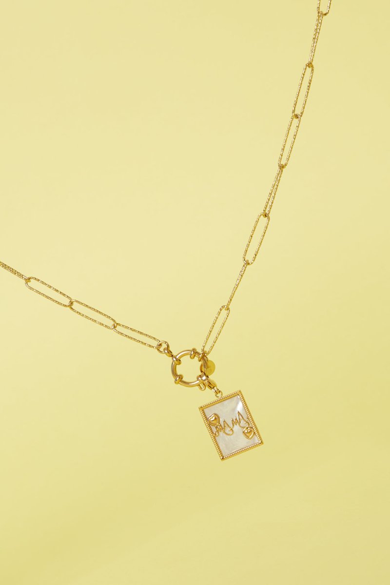 Sieraden bedel paarelmoer fotolijstje mamaRojaluxe