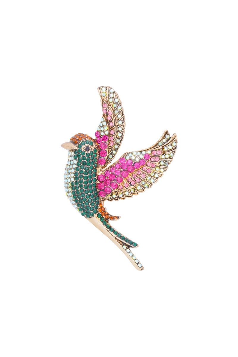 Soaring Gem Bird BroochRojaluxe