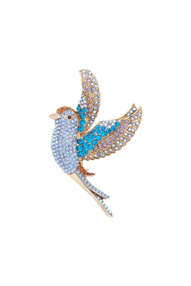 Soaring Gem Bird BroochRojaluxe