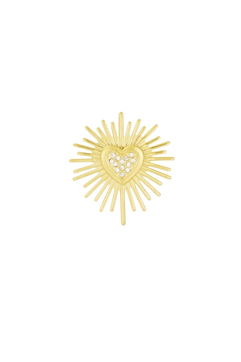 Sparkling Heartburst Broche - 2 kleurenRojaluxe
