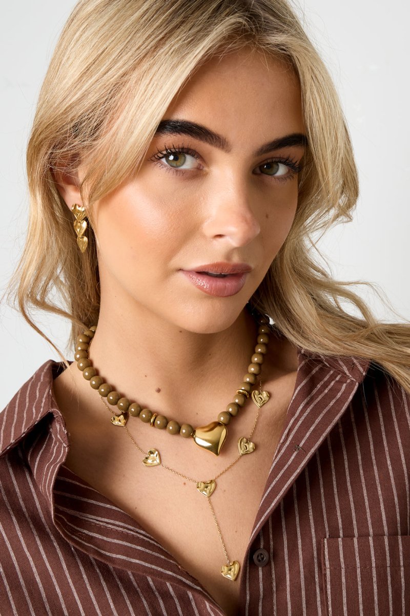 Statement Heart Necklace - 2 kleurenRojaluxe