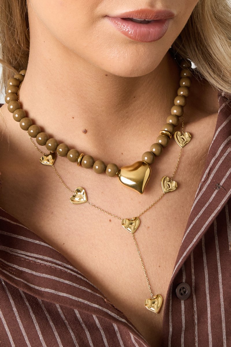Statement Heart Necklace - 2 kleurenRojaluxe