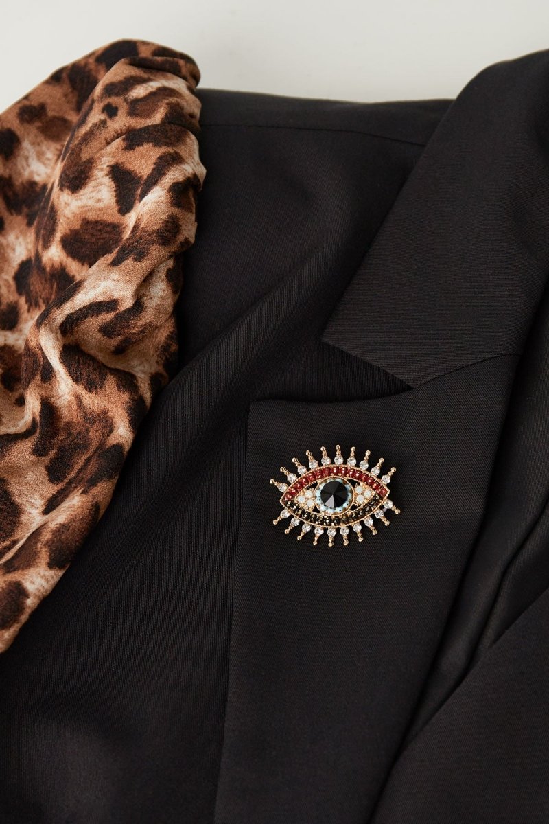 Strass Broche met OogdesignRojaluxe